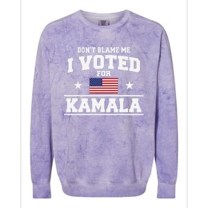 Dont Blame Me I Voted For Kamala Harris Colorblast Crewneck Sweatshirt