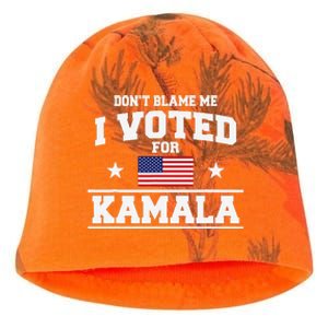 Dont Blame Me I Voted For Kamala Harris Kati - Camo Knit Beanie