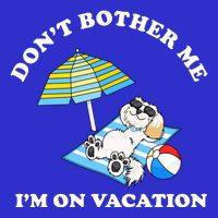 Don't Bother Me I'm On Vacation Dog Funny Zip Tote Bag