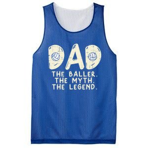 Dad Baller Myth Legend Volleyball Player Daddy Papa Gift Mesh Reversible Basketball Jersey Tank