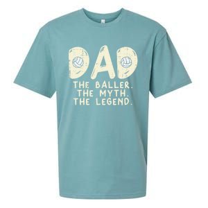 Dad Baller Myth Legend Volleyball Player Daddy Papa Gift Sueded Cloud Jersey T-Shirt