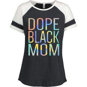 Dope Black Mom Proud Black Mom Pride Tiegiftdye Gift Enza Ladies Jersey Colorblock Tee