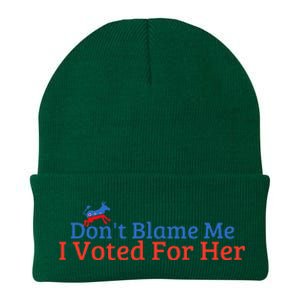 DonT Blame Me I Voted For Her Kamala Democratic Party Knit Cap Winter Beanie