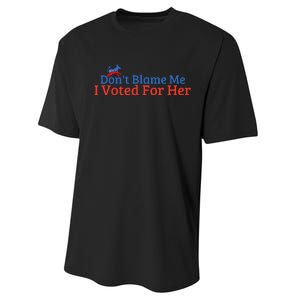 DonT Blame Me I Voted For Her Kamala Democratic Party Performance Sprint T-Shirt