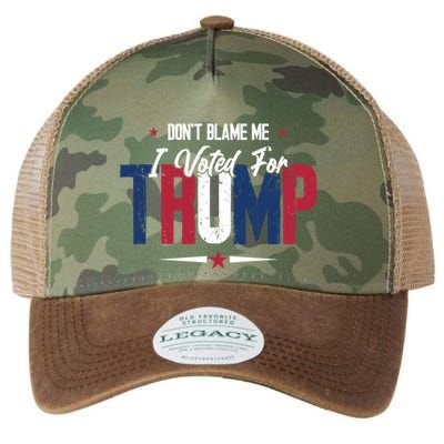 DonT Blame Me I Voted For Trump Slogan Legacy Tie Dye Trucker Hat