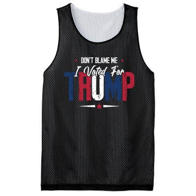 DonT Blame Me I Voted For Trump Slogan Mesh Reversible Basketball Jersey Tank