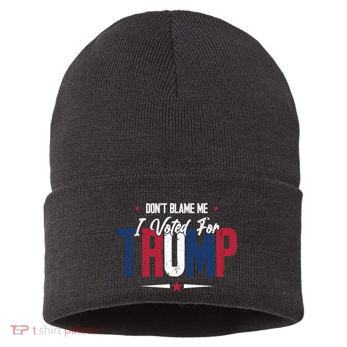 DonT Blame Me I Voted For Trump Slogan Sustainable Knit Beanie