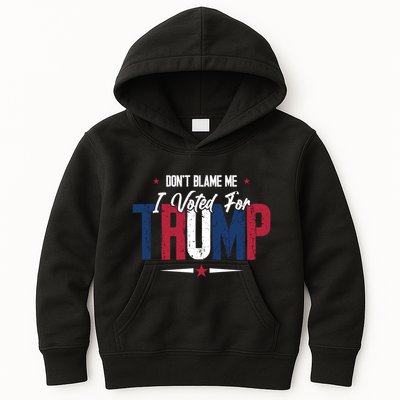 DonT Blame Me I Voted For Trump Slogan Kids Hoodie