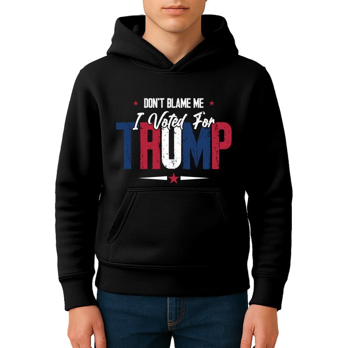 DonT Blame Me I Voted For Trump Slogan Kids Hoodie