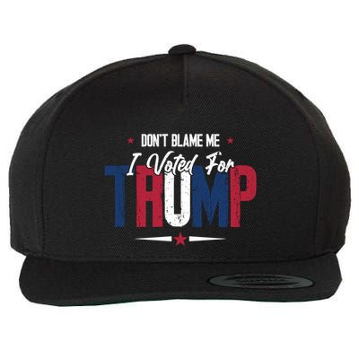 DonT Blame Me I Voted For Trump Slogan Wool Snapback Cap