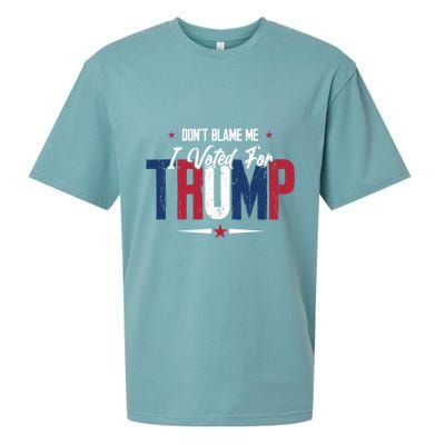 DonT Blame Me I Voted For Trump Slogan Sueded Cloud Jersey T-Shirt