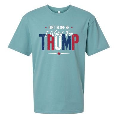 DonT Blame Me I Voted For Trump Slogan Sueded Cloud Jersey T-Shirt