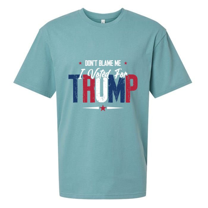DonT Blame Me I Voted For Trump Slogan Sueded Cloud Jersey T-Shirt