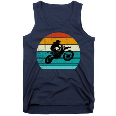 Dirt Bike Motocross Motorcycle Vintage Retro Boy Tank Top