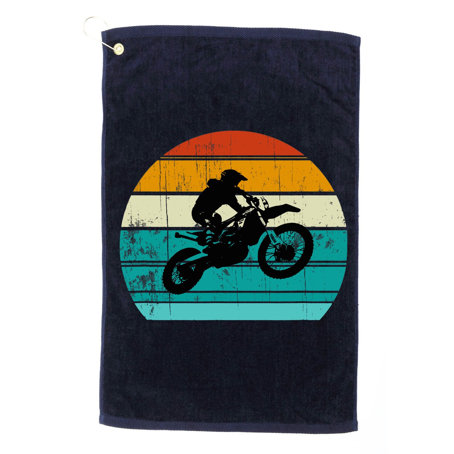 Dirt Bike Motocross Motorcycle Vintage Retro Boy Golf Towel