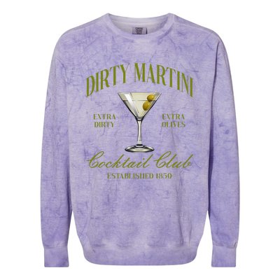 Dirtyy Bachelorette Martini Cocktail Club Martini Drinking Colorblast Crewneck Sweatshirt