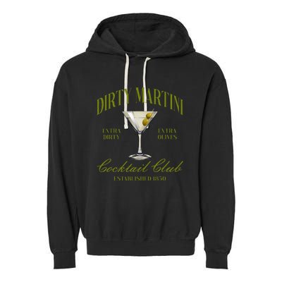 Dirtyy Bachelorette Martini Cocktail Club Martini Drinking Garment-Dyed Fleece Hoodie