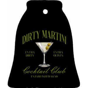 Dirtyy Bachelorette Martini Cocktail Club Martini Drinking Ceramic Bell Ornament