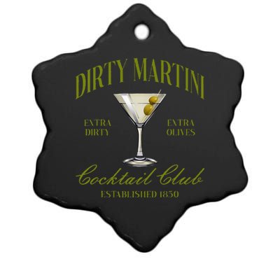 Dirtyy Bachelorette Martini Cocktail Club Martini Drinking Ceramic Star Ornament