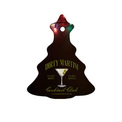 Dirtyy Bachelorette Martini Cocktail Club Martini Drinking Ceramic Tree Ornament