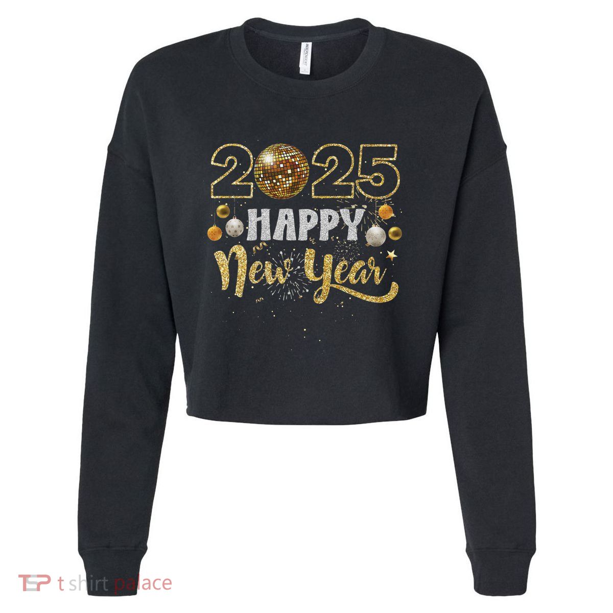 Disco Ball Matching Cropped Pullover Crew