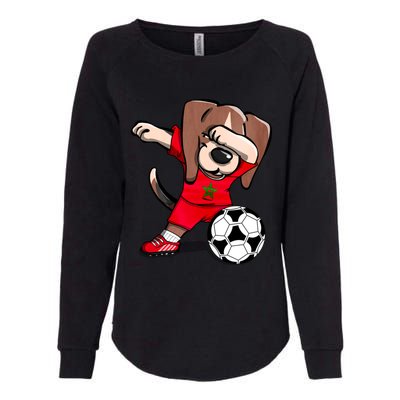 Dabbing Beagle Morocco Soccer Fans Jersey Moroccan Football Gift Womens California Wash Sweatshirt