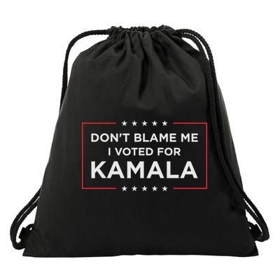 Don't Blame Me, I Voted For Kamala Drawstring Bag