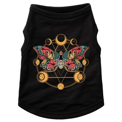 Death Butterfly Moth Moon Phases Gothic Esoteric Blackcraft Doggie Tank
