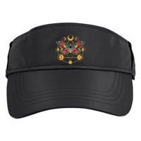 Death Butterfly Moth Moon Phases Gothic Esoteric Blackcraft Adult Drive Performance Visor