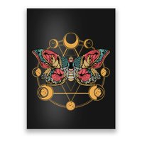 Death Butterfly Moth Moon Phases Gothic Esoteric Blackcraft Poster
