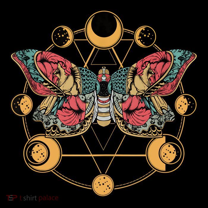 Death Butterfly Moth Moon Phases Gothic Esoteric Blackcraft Tall Sweatshirt