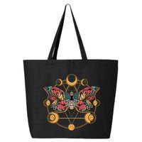 Death Butterfly Moth Moon Phases Gothic Esoteric Blackcraft 25L Jumbo Tote