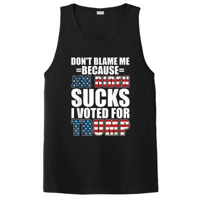 Don't Blame Me Joe Biden Sucks I Voted For Trump USA Flag PosiCharge Competitor Tank