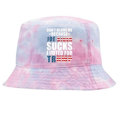 Don't Blame Me Joe Biden Sucks I Voted For Trump USA Flag Tie-Dyed Bucket Hat