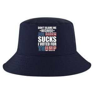 Don't Blame Me Joe Biden Sucks I Voted For Trump USA Flag Cool Comfort Performance Bucket Hat