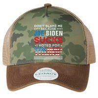 DonT Blame Me Cuz Joe Biden Sucks I Voted For Trump 2024 Legacy Tie Dye Trucker Hat
