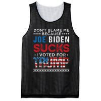 DonT Blame Me Cuz Joe Biden Sucks I Voted For Trump 2024 Mesh Reversible Basketball Jersey Tank