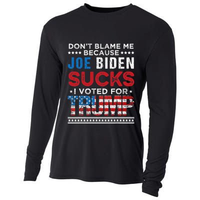 DonT Blame Me Cuz Joe Biden Sucks I Voted For Trump 2024 Cooling Performance Long Sleeve Crew