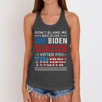 DonT Blame Me Cuz Joe Biden Sucks I Voted For Trump 2024 Women's Knotted Racerback Tank