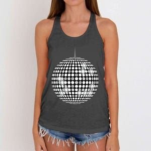 Disco Ball Music Lovers Women's Knotted Racerback Tank