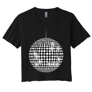 Disco Ball Music Lovers Women's Crop Top Tee