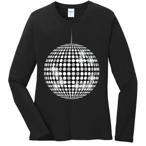 Disco Ball Music Lovers Ladies Long Sleeve Shirt