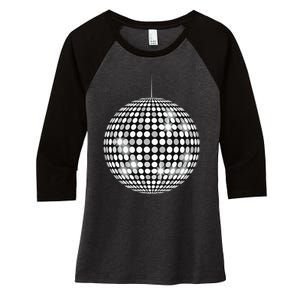 Disco Ball Music Lovers Women's Tri-Blend 3/4-Sleeve Raglan Shirt