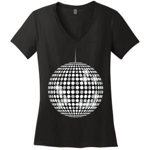 Disco Ball Music Lovers Women's V-Neck T-Shirt