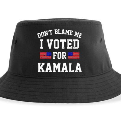 Dont Blame Me I Voted For Kamala Harris Distressed Sustainable Bucket Hat