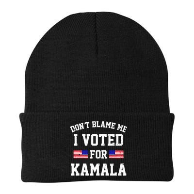 Dont Blame Me I Voted For Kamala Harris Distressed Beanie