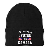 Dont Blame Me I Voted For Kamala Harris Distressed Beanie