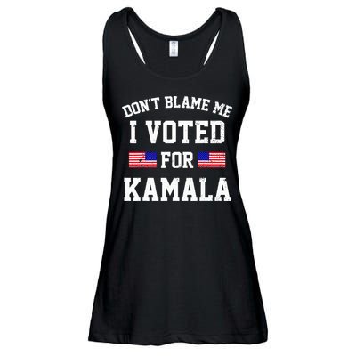Dont Blame Me I Voted For Kamala Harris Distressed Ladies Essential Flowy Tank