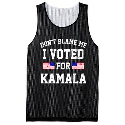 Dont Blame Me I Voted For Kamala Harris Distressed Mesh Reversible Basketball Jersey Tank