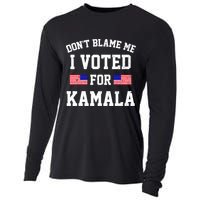Dont Blame Me I Voted For Kamala Harris Distressed Cooling Performance Long Sleeve Crew